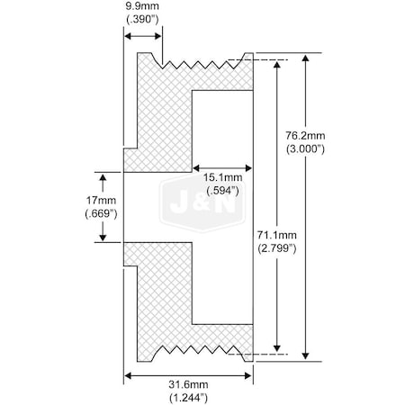 Aftermarket JAndN Electrical Products Pulley 206-12002-JN
